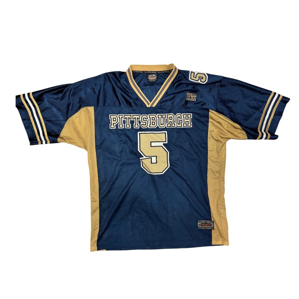 Playmaker Top of the World Pittsburgh Panthers Football Jersey Navy Gold Mens XL